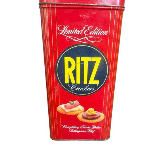 Limited Edition Ritz Cracker Red Storage Tin - Picture 4 of 9